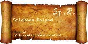 Szloboda Roland névjegykártya