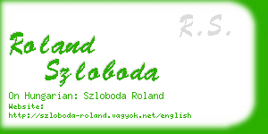 roland szloboda business card